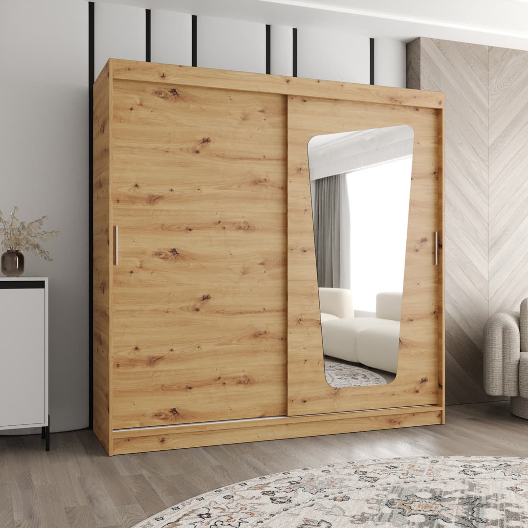 Moka Sliding Door Wardrobe 200cm - Image 16