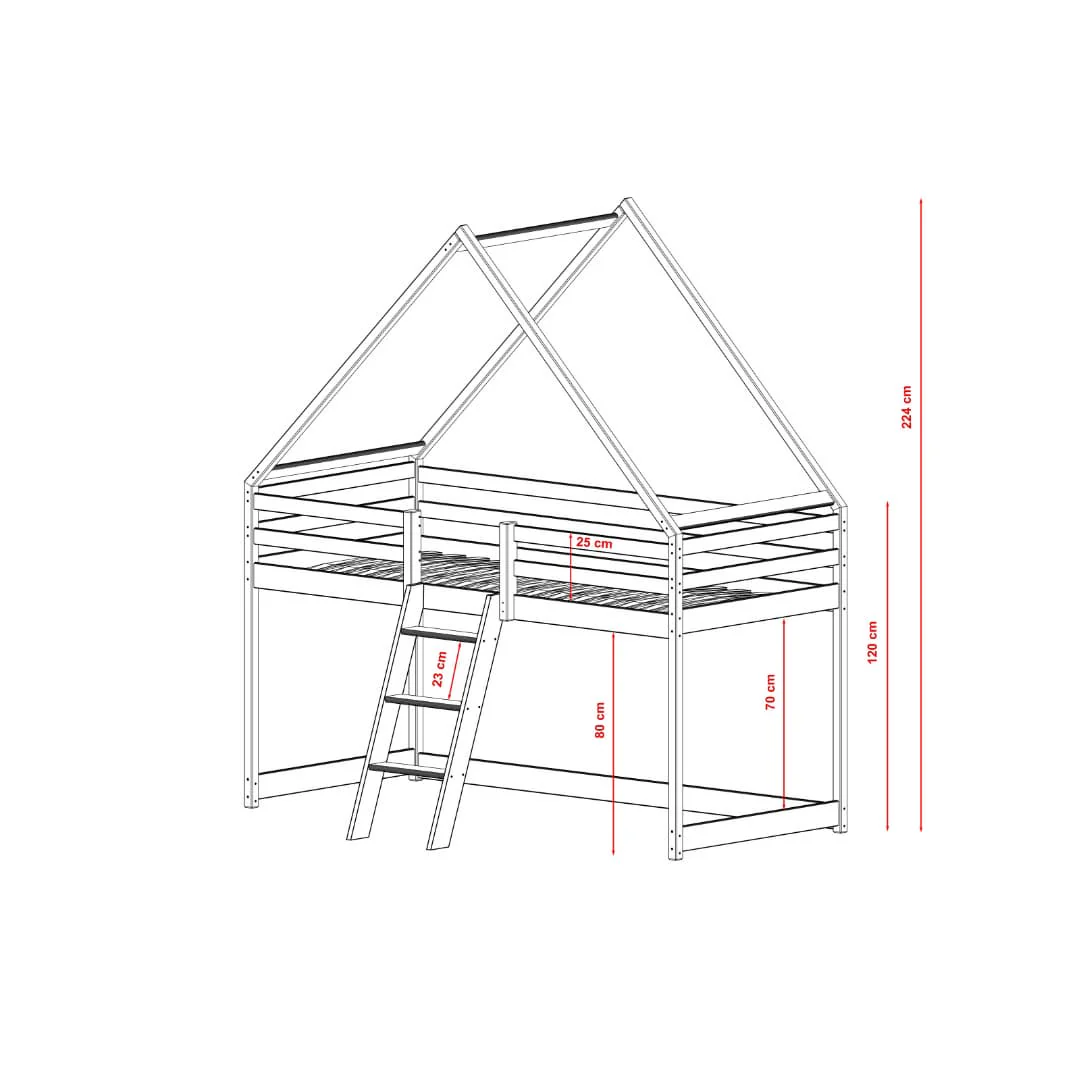 Moon Wooden Loft Bed - Image 9