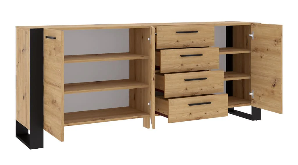 Nuka Sideboard Cabinet 197cm [Drawers] - Image 2