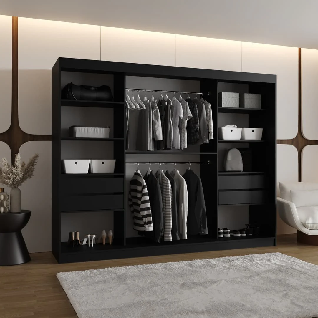 Moka Sliding Door Wardrobe 250cm - Image 14