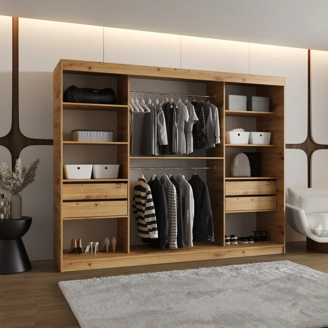 Moka Sliding Door Wardrobe 250cm - Image 4