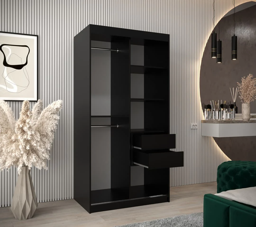 Parma Sliding Door Wardrobe 100cm - Image 8