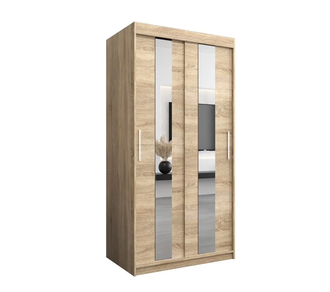 Pole Sliding Door Wardrobe 100cm - Image 17