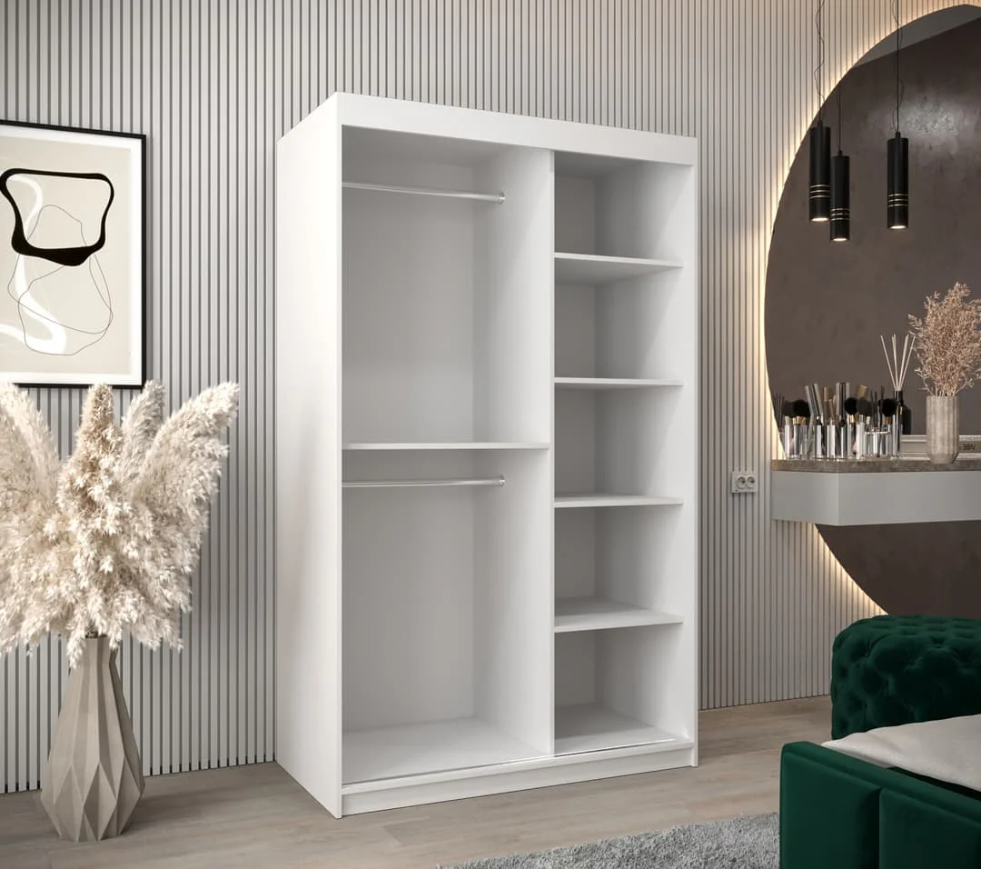 Pole Sliding Door Wardrobe 120cm - Image 7