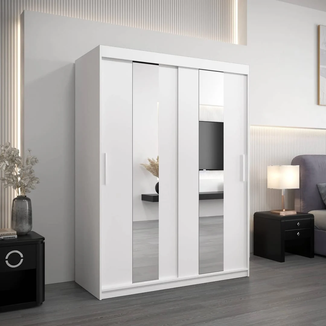 Pole Sliding Door Wardrobe 150cm - Image 6