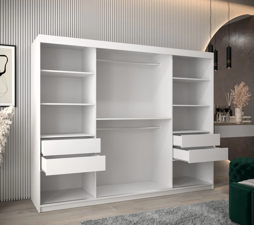 Pole Sliding Door Wardrobe 250cm - Image 8