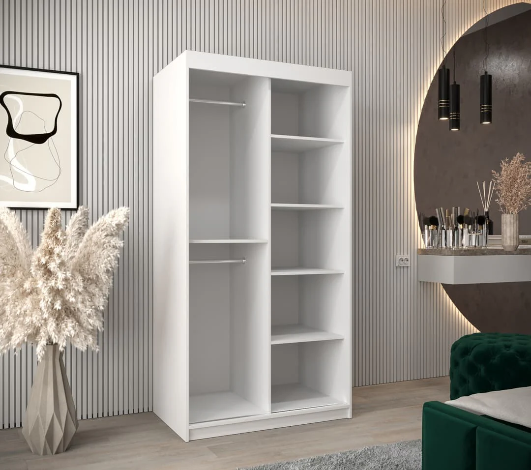 Rhomb Sliding Door Wardrobe 100cm - Image 3