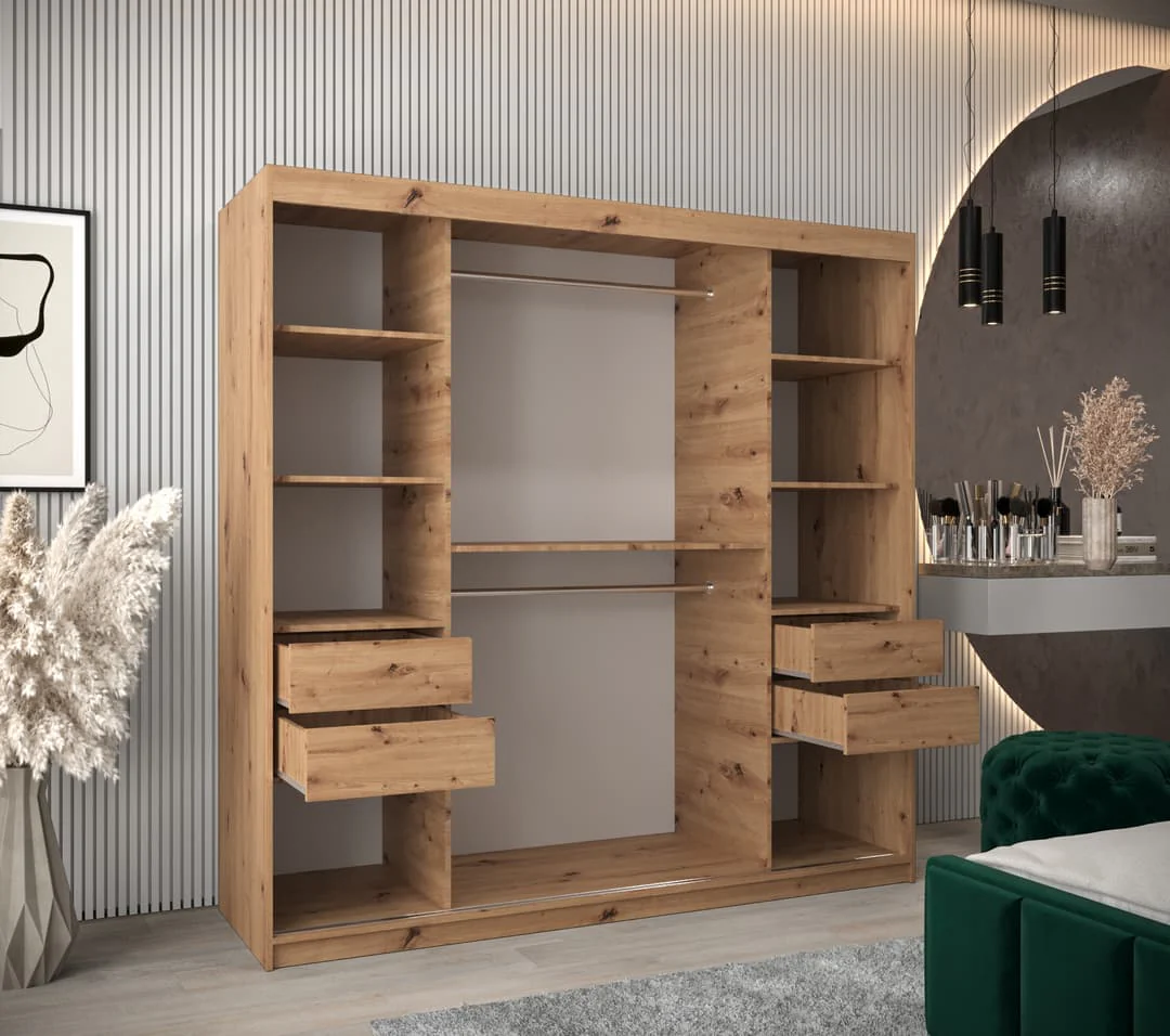 Roma I Sliding Door Wardrobe 200cm - Image 8