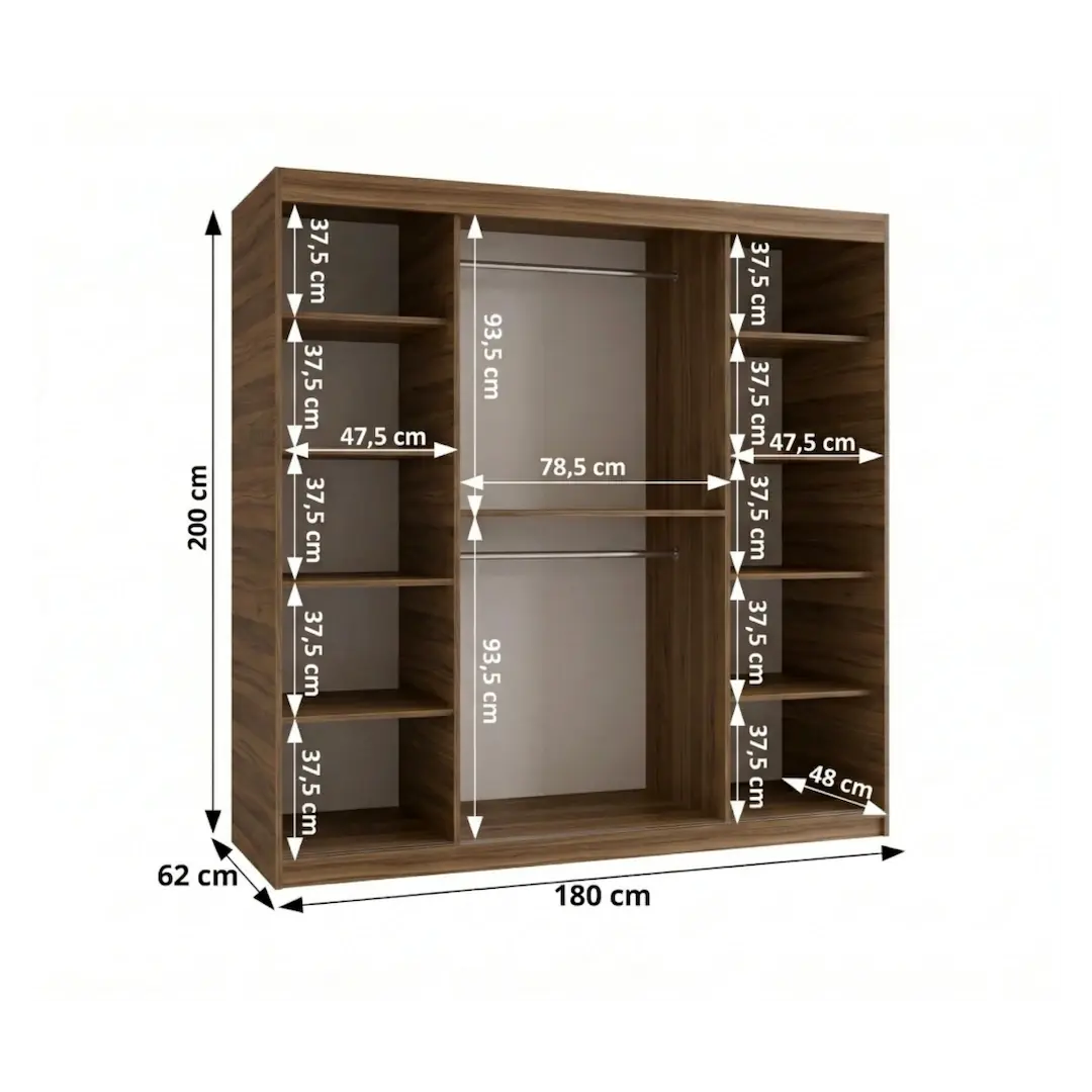 Rossa Sliding Door Wardrobe 180cm - Image 23