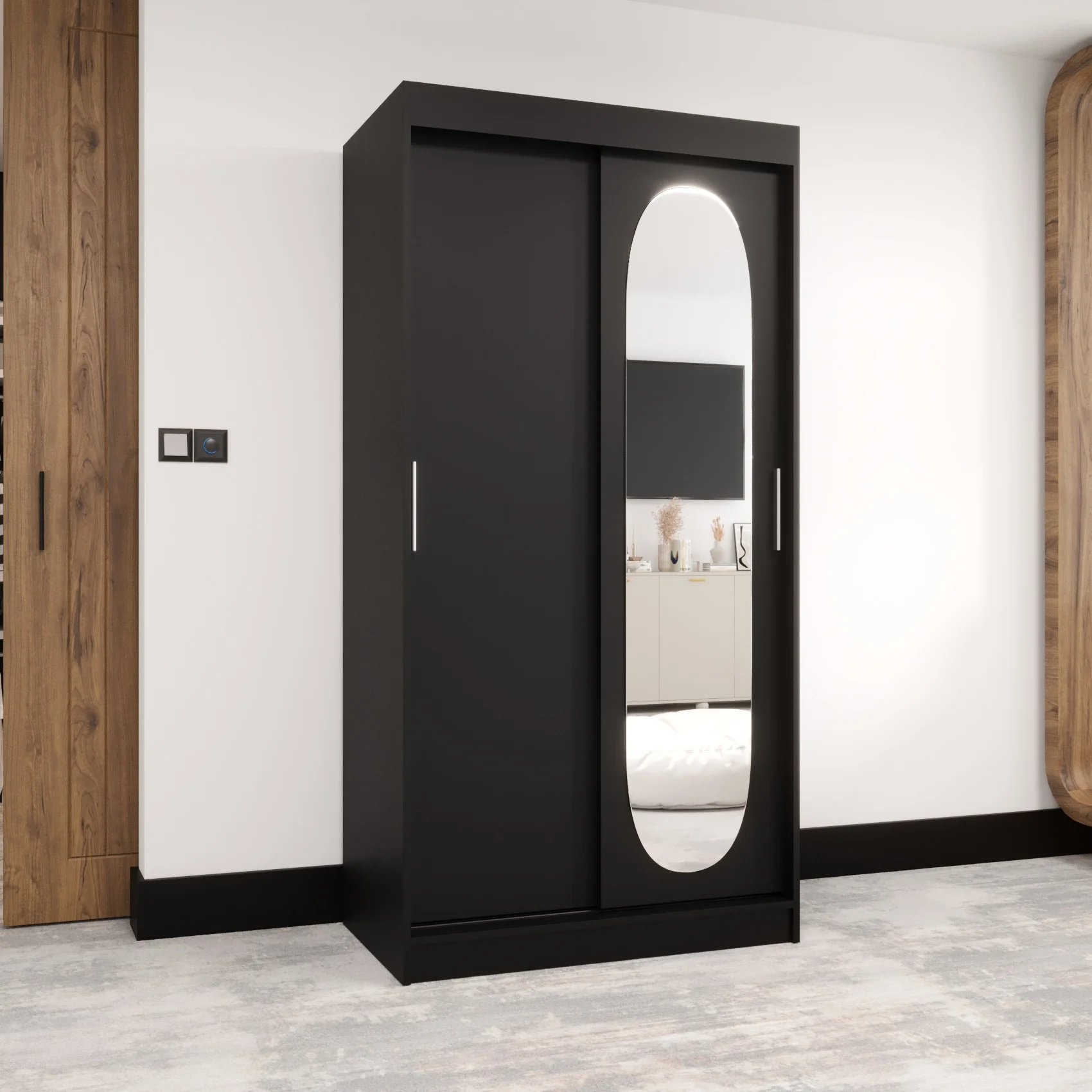 Royal Sliding Door Wardrobe 100cm - Image 16