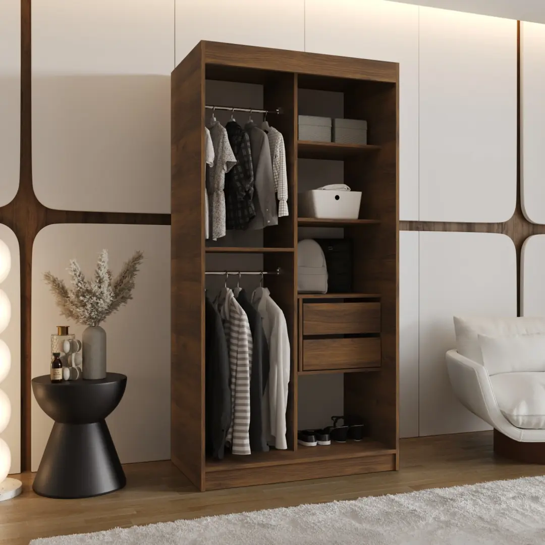 Rubino V1 Sliding Door Wardrobe 100cm - Image 3