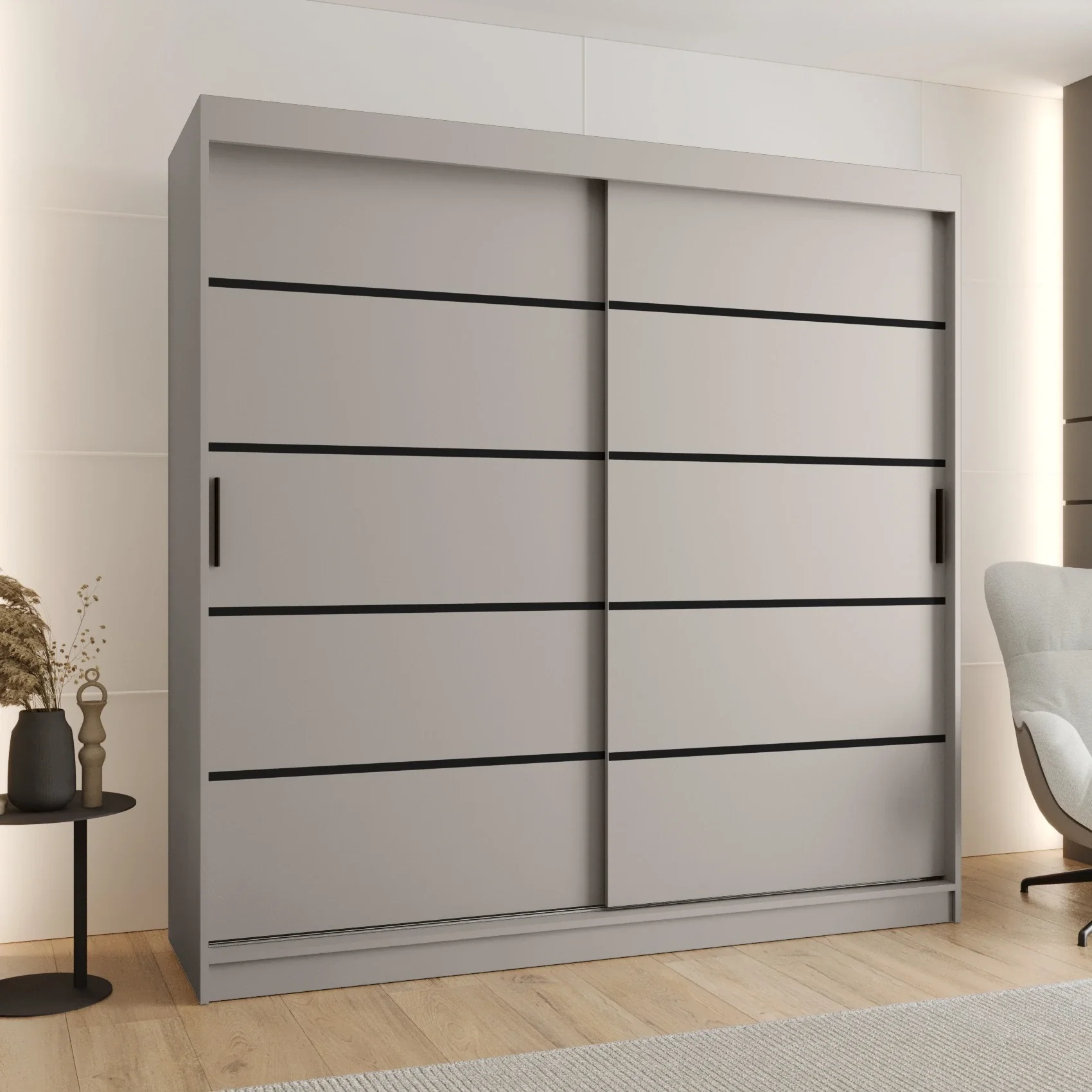 Rubino V1 Sliding Door Wardrobe 200cm - Image 6