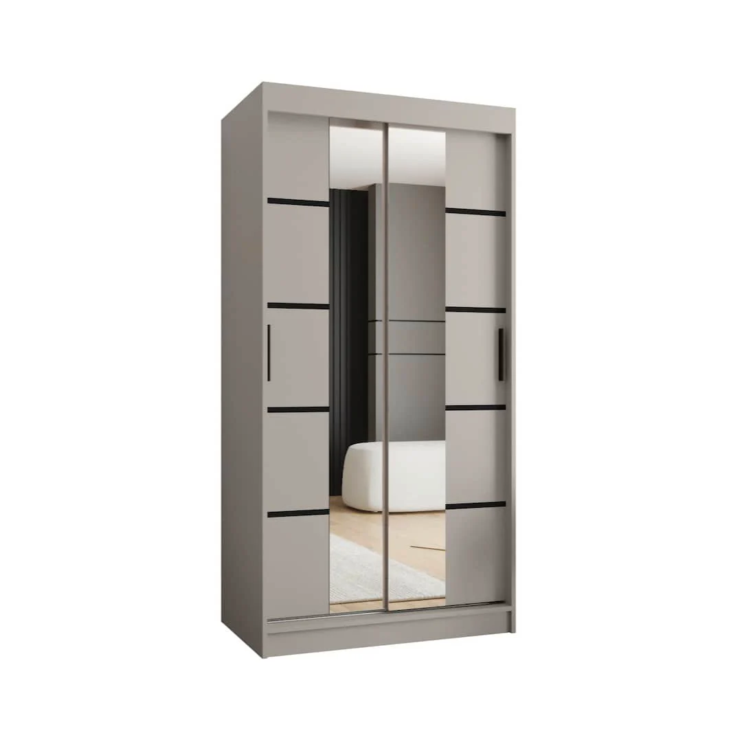 Rubino V4 Sliding Door Wardrobe 100cm - Image 9