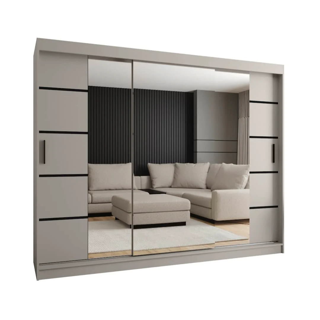 Rubino V4 Sliding Door Wardrobe 250cm - Image 9