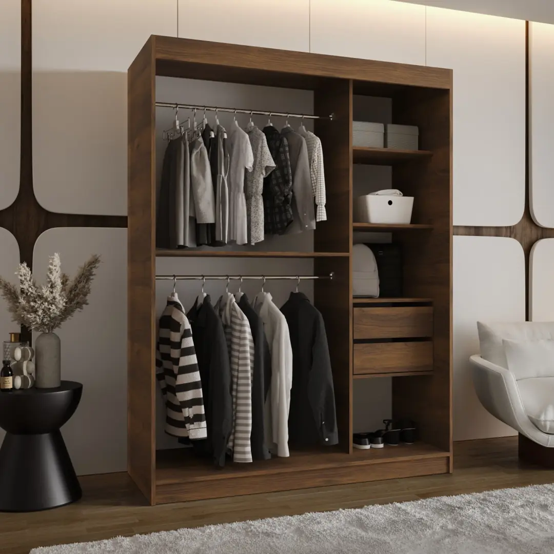 Rubino Y Sliding Door Wardrobe 150cm - Image 3