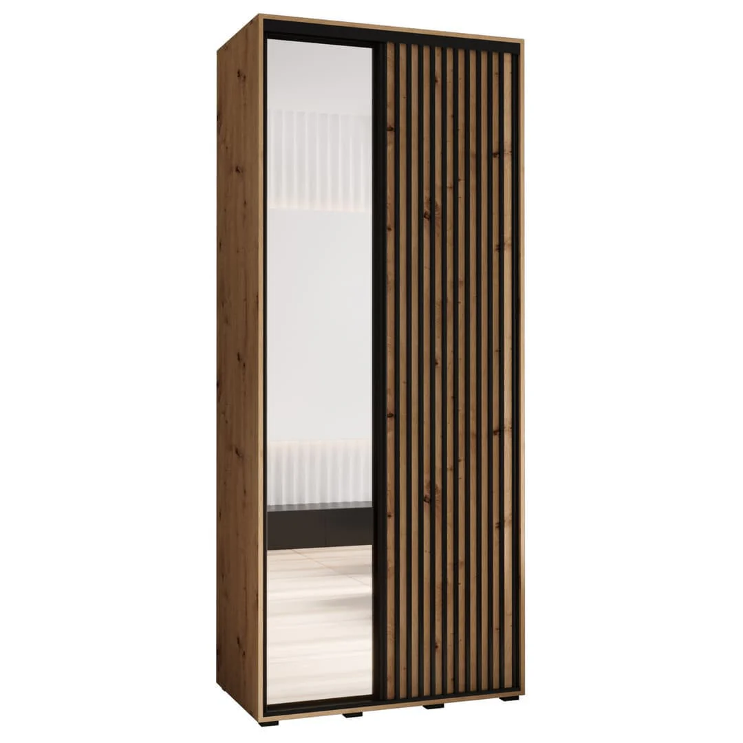 Sapporo II Sliding Door Wardrobe 110cm - Image 4