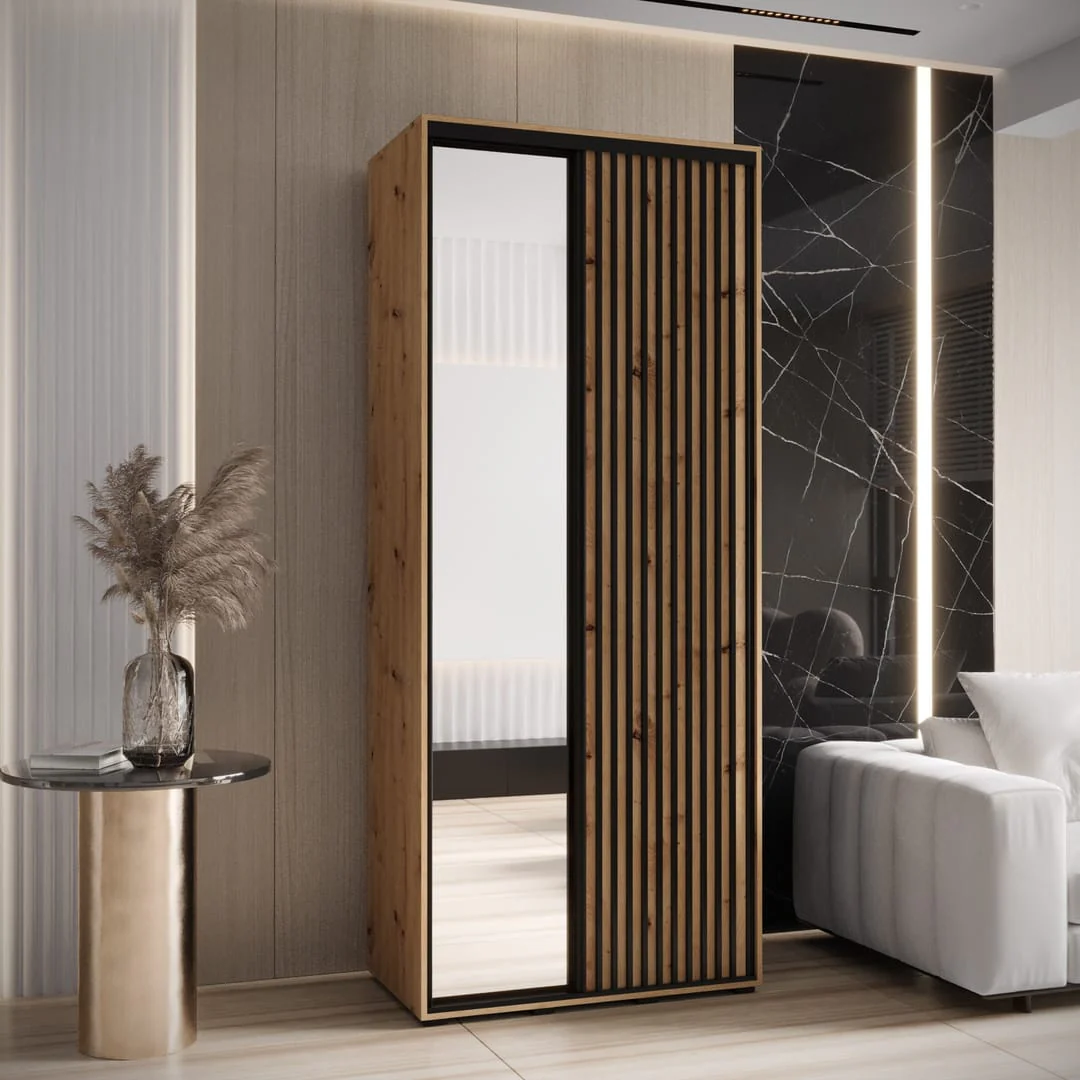 Sapporo II Sliding Door Wardrobe 110cm - Image 5
