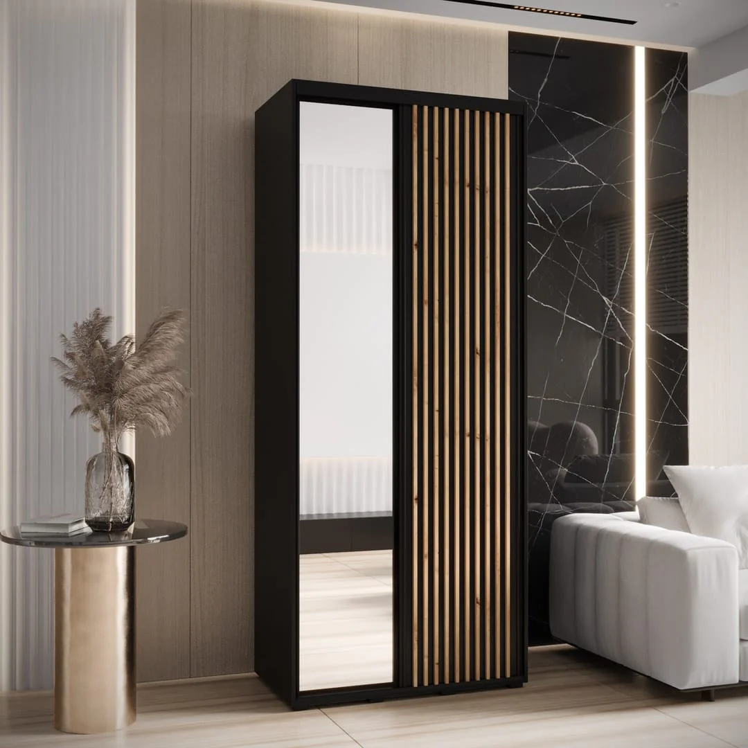Sapporo II Sliding Door Wardrobe 110cm - Image 9