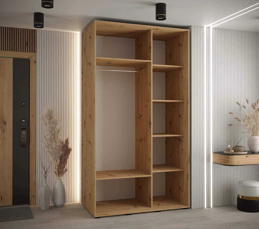 Sapporo II Sliding Door Wardrobe 140cm - Image 6