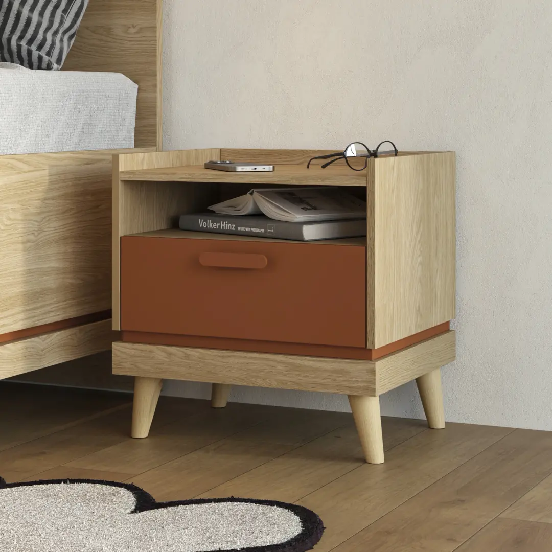 Scandi Bedside Table 50cm - Image 8