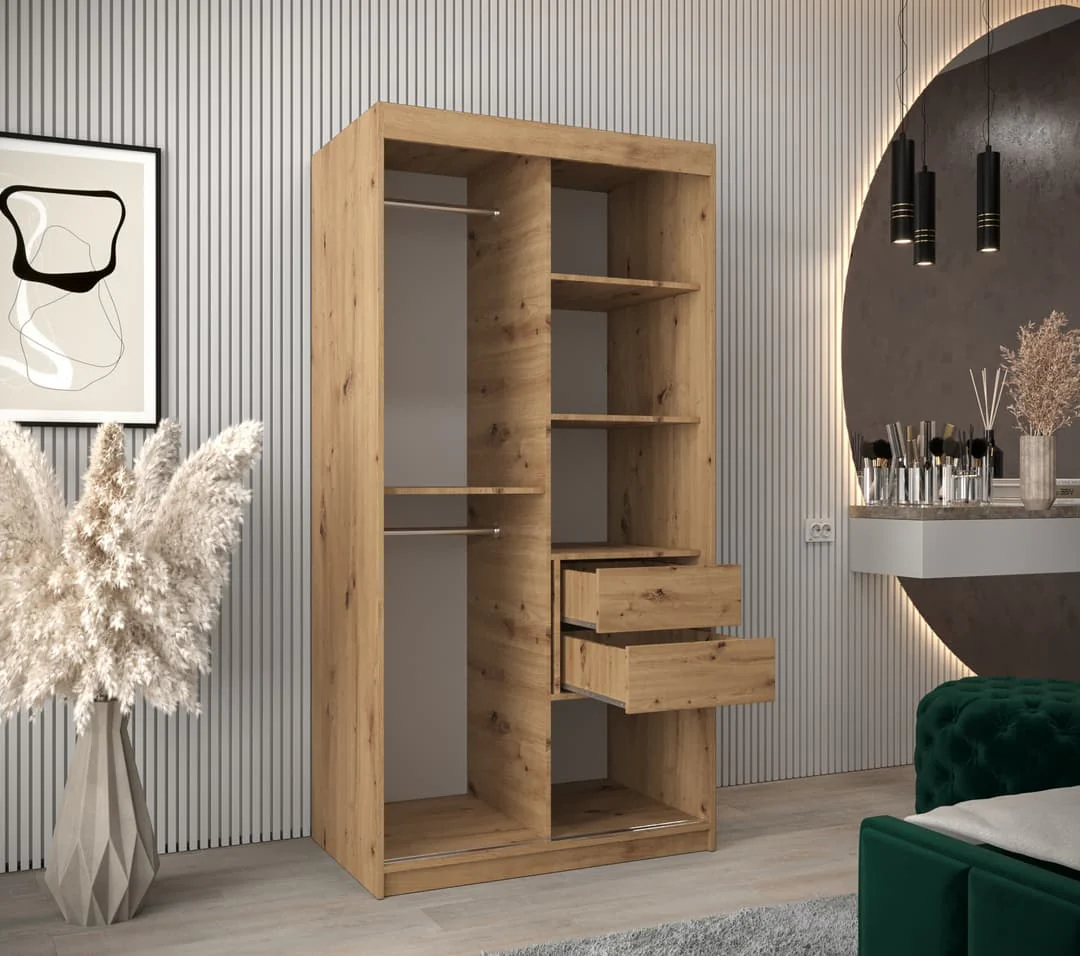 Seville Sliding Door Wardrobe 100cm - Image 4