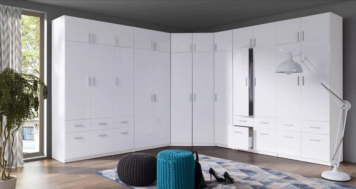 Snow 04 Hinged Wardrobe 136cm - Image 3