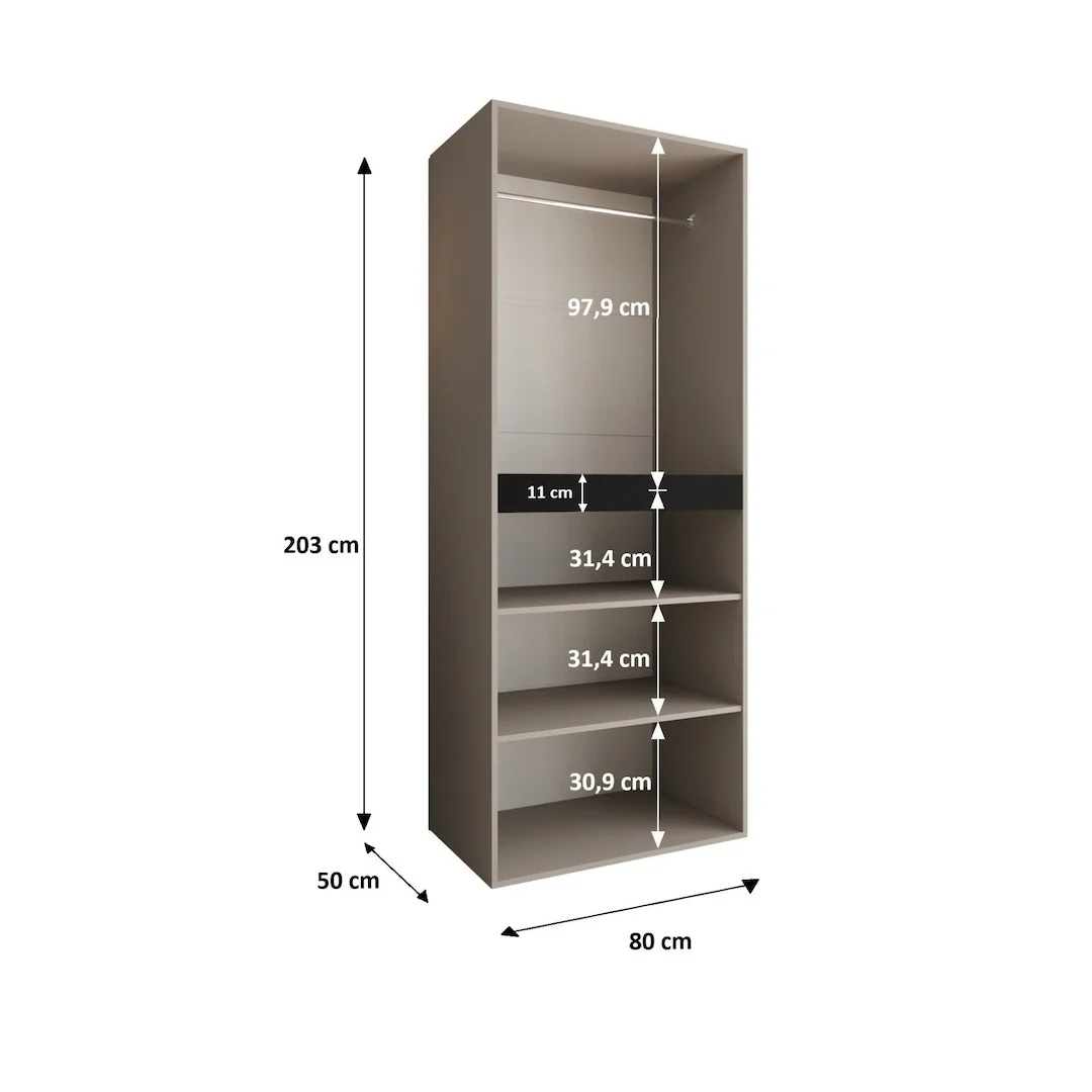 Tempo Hinged Door Wardrobe 160cm - Image 20