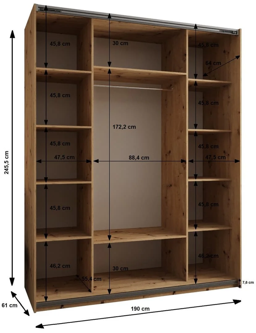 Trosa I Sliding Door Wardrobe 190cm - Image 6