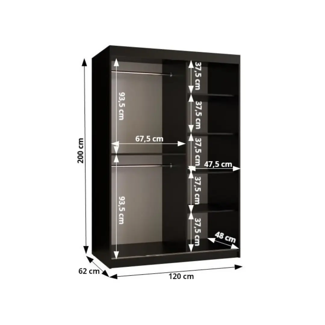 Ultra Sliding Door Wardrobe 120cm - Image 15