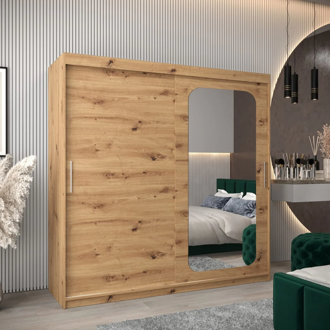 Uppsala T2 Sliding Door Wardrobe 200cm - Image 8