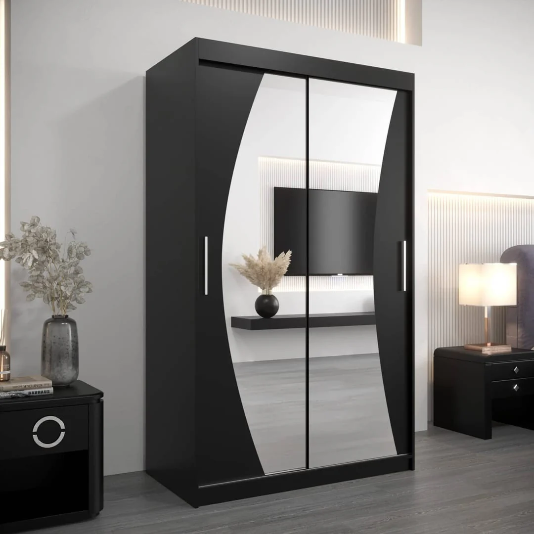Wave Sliding Door Wardrobe 120cm - Image 10