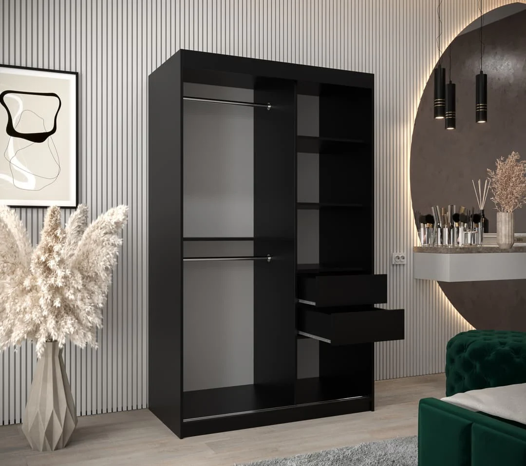 Wave Sliding Door Wardrobe 120cm - Image 13