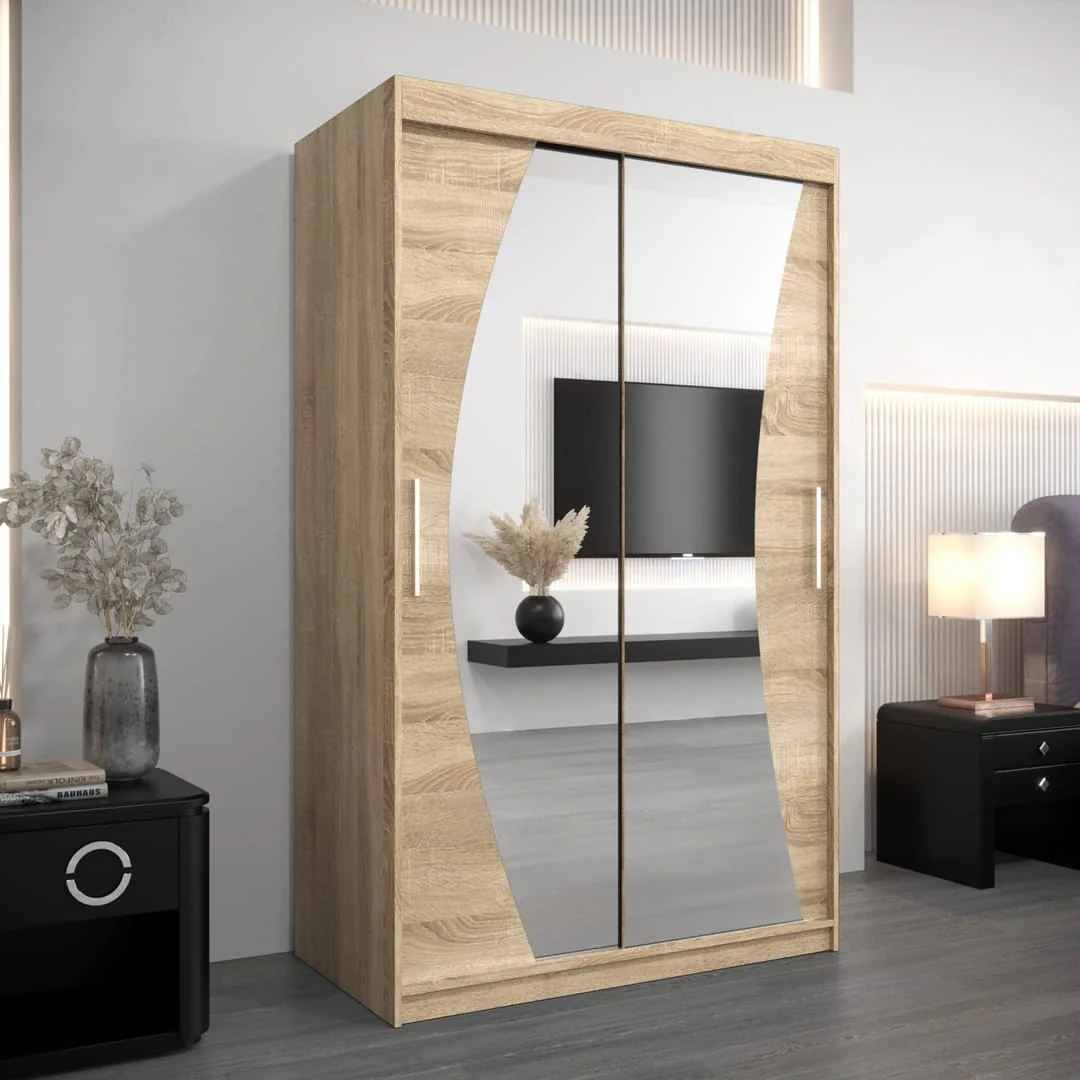 Wave Sliding Door Wardrobe 120cm - Image 14