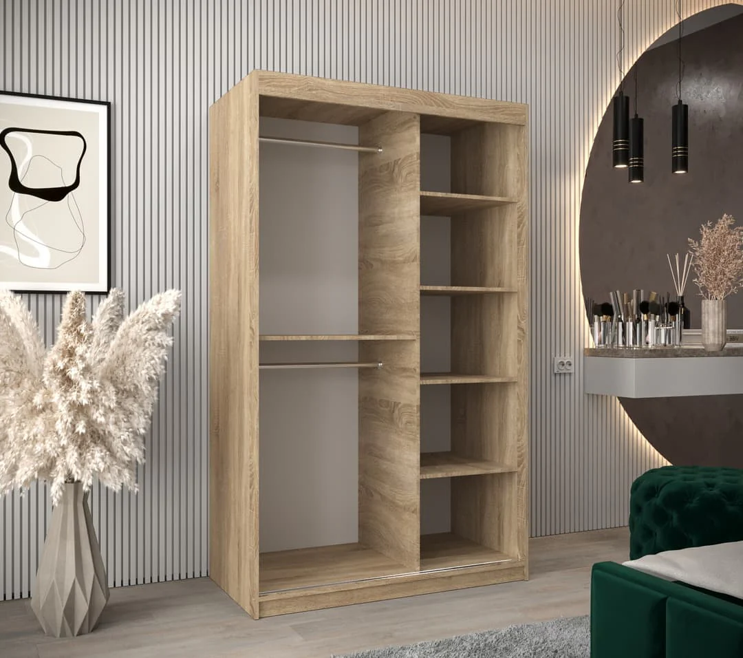 Wave Sliding Door Wardrobe 120cm - Image 16