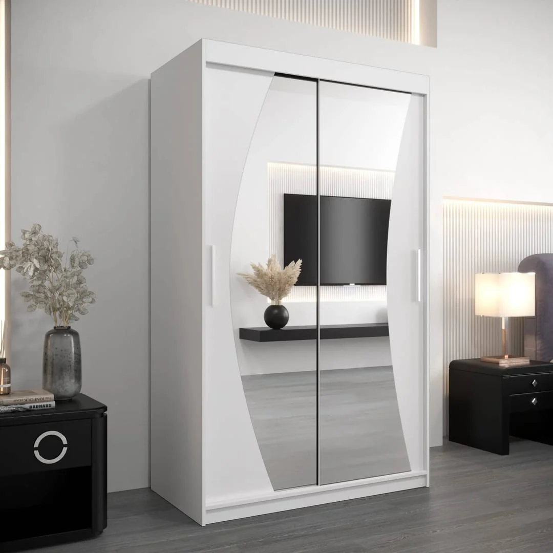 Wave Sliding Door Wardrobe 120cm - Image 6