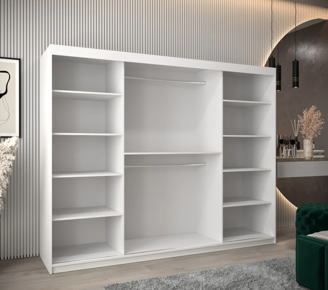 Wave Sliding Door Wardrobe 250cm - Image 8