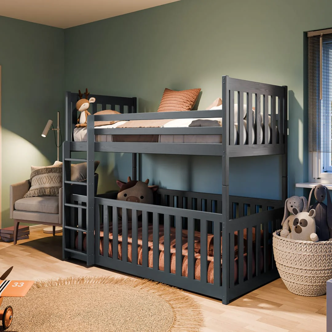 Wooden Bunk Bed Cris with Cot Bed - Image 10