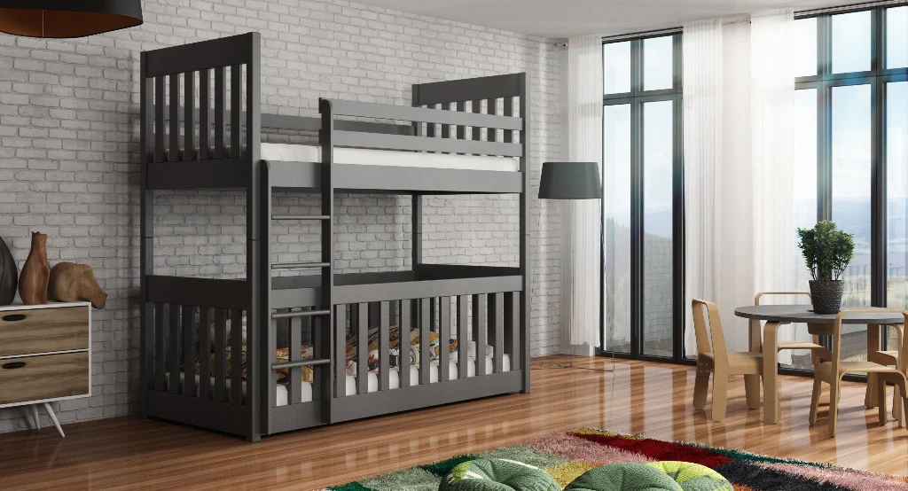 Wooden Bunk Bed Cris with Cot Bed - Image 11