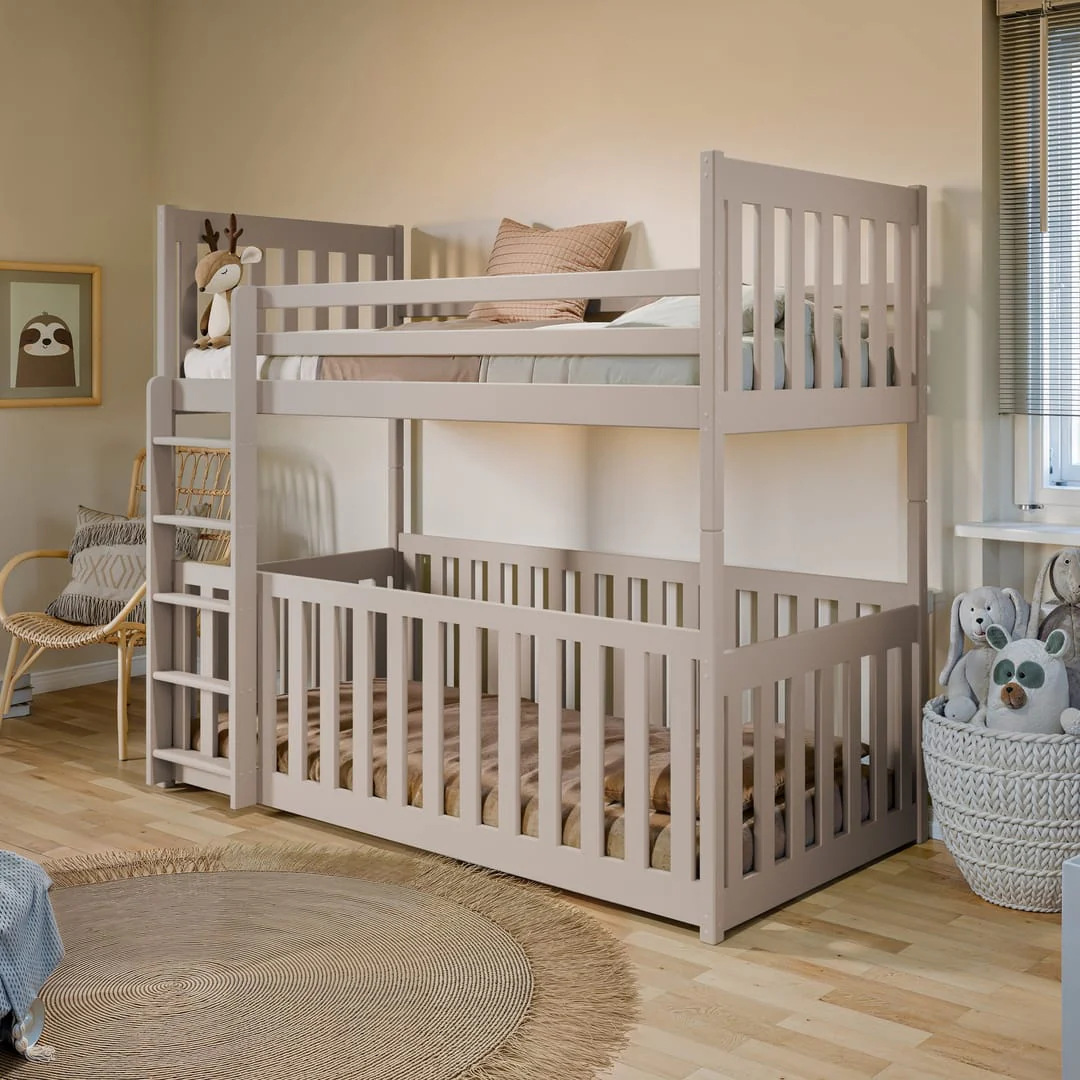 Wooden Bunk Bed Cris with Cot Bed - Image 15