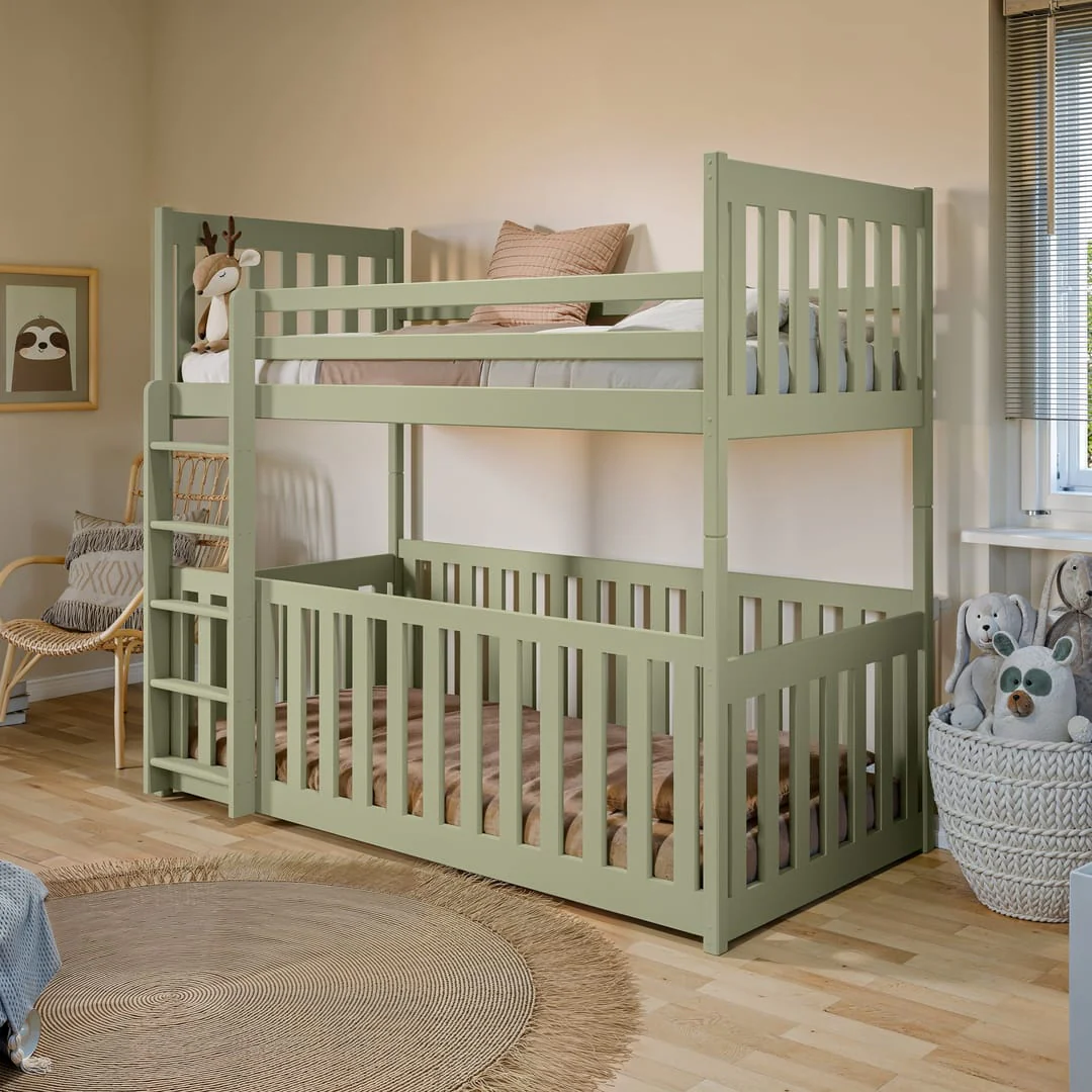 Wooden Bunk Bed Cris with Cot Bed - Image 16