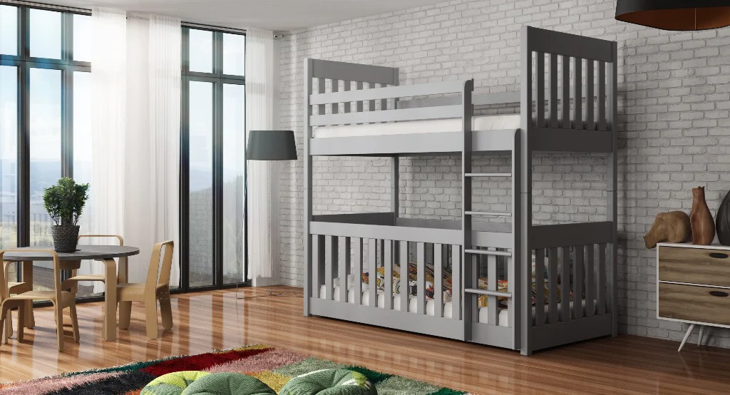 Wooden Bunk Bed Cris with Cot Bed - Image 8