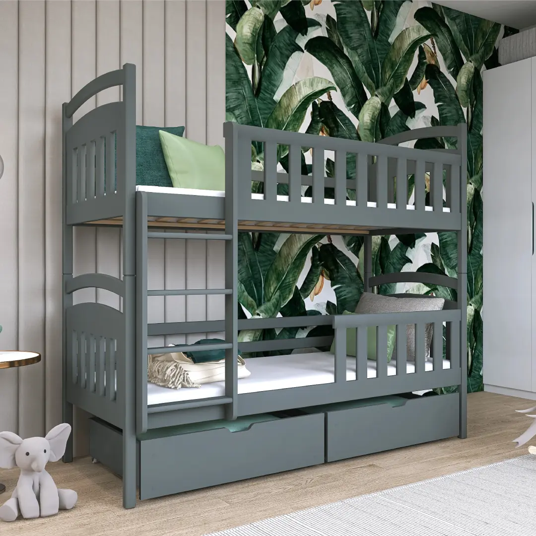 Wooden Bunk Bed Sebus with Storage - Image 8