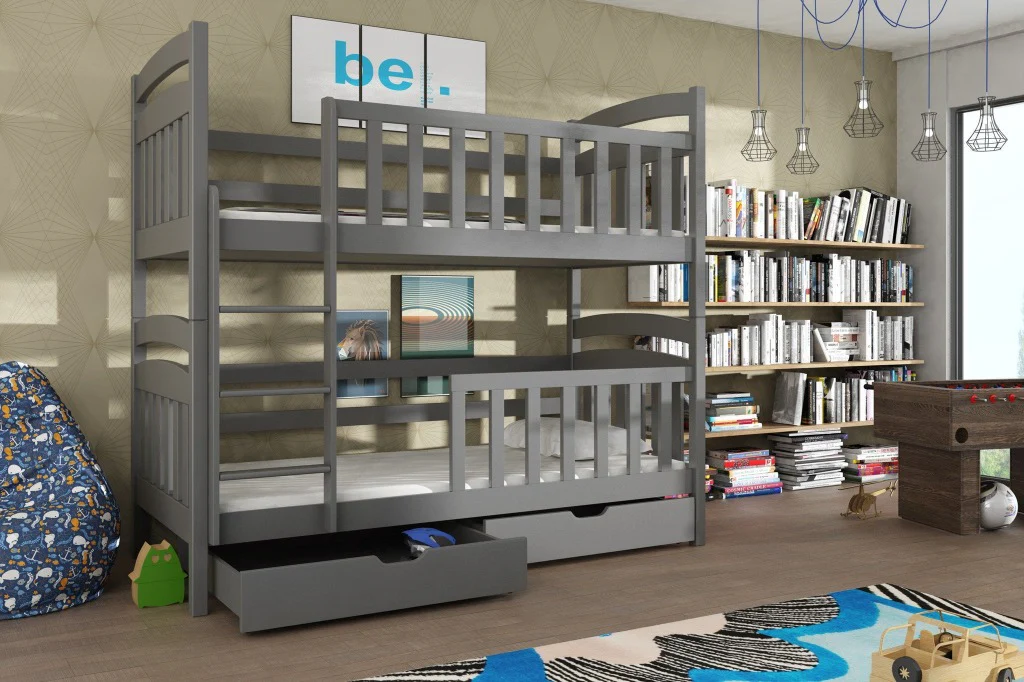 Wooden Bunk Bed Sebus with Storage - Image 9
