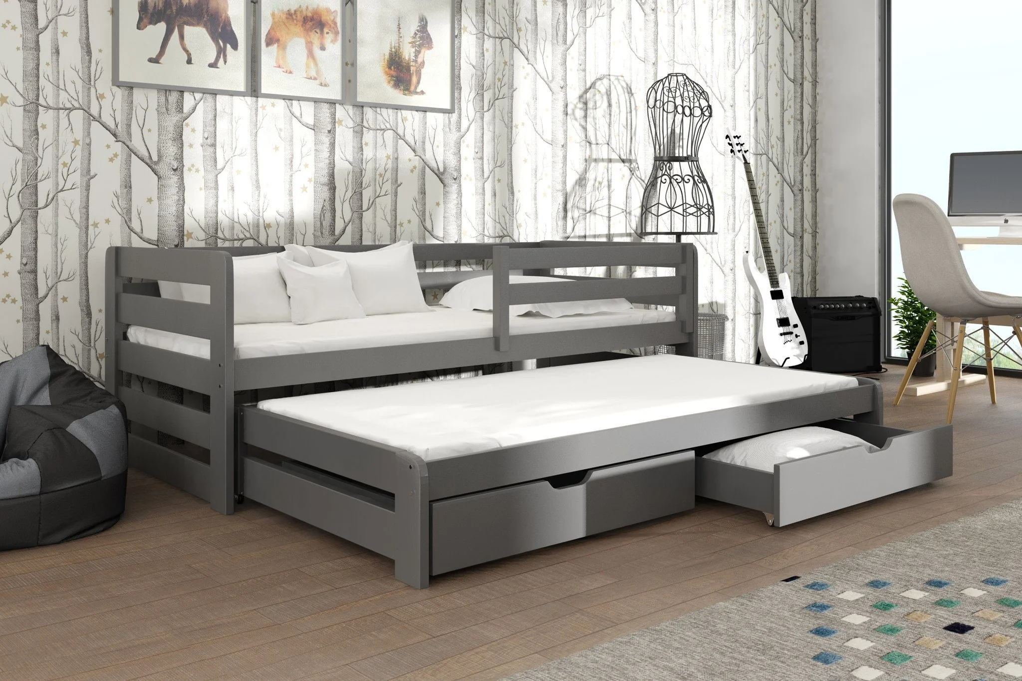 Senso Double Bed with Trundle - Image 2