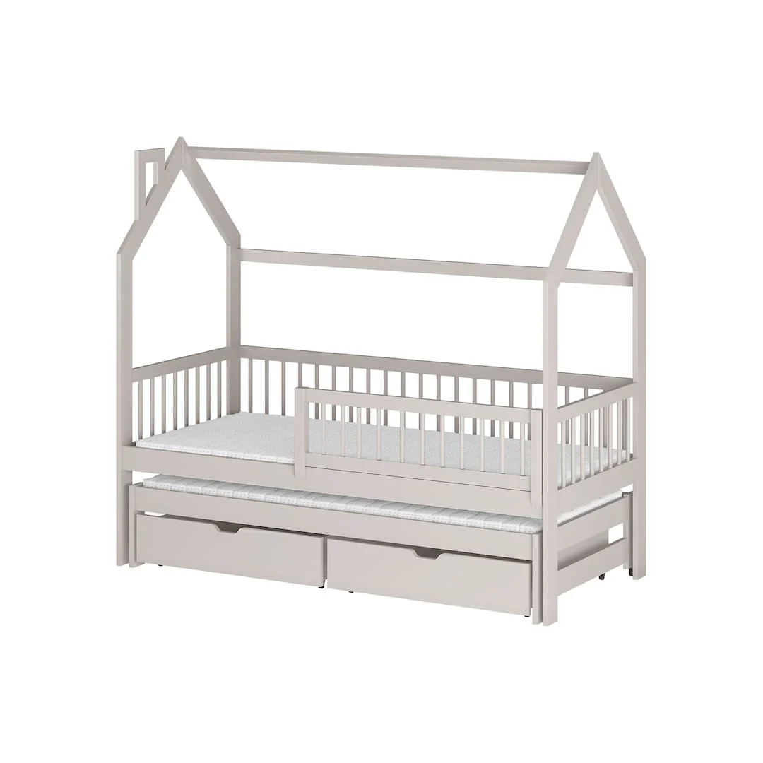 Wooden Single Bed Papi With Trundle - Image 13