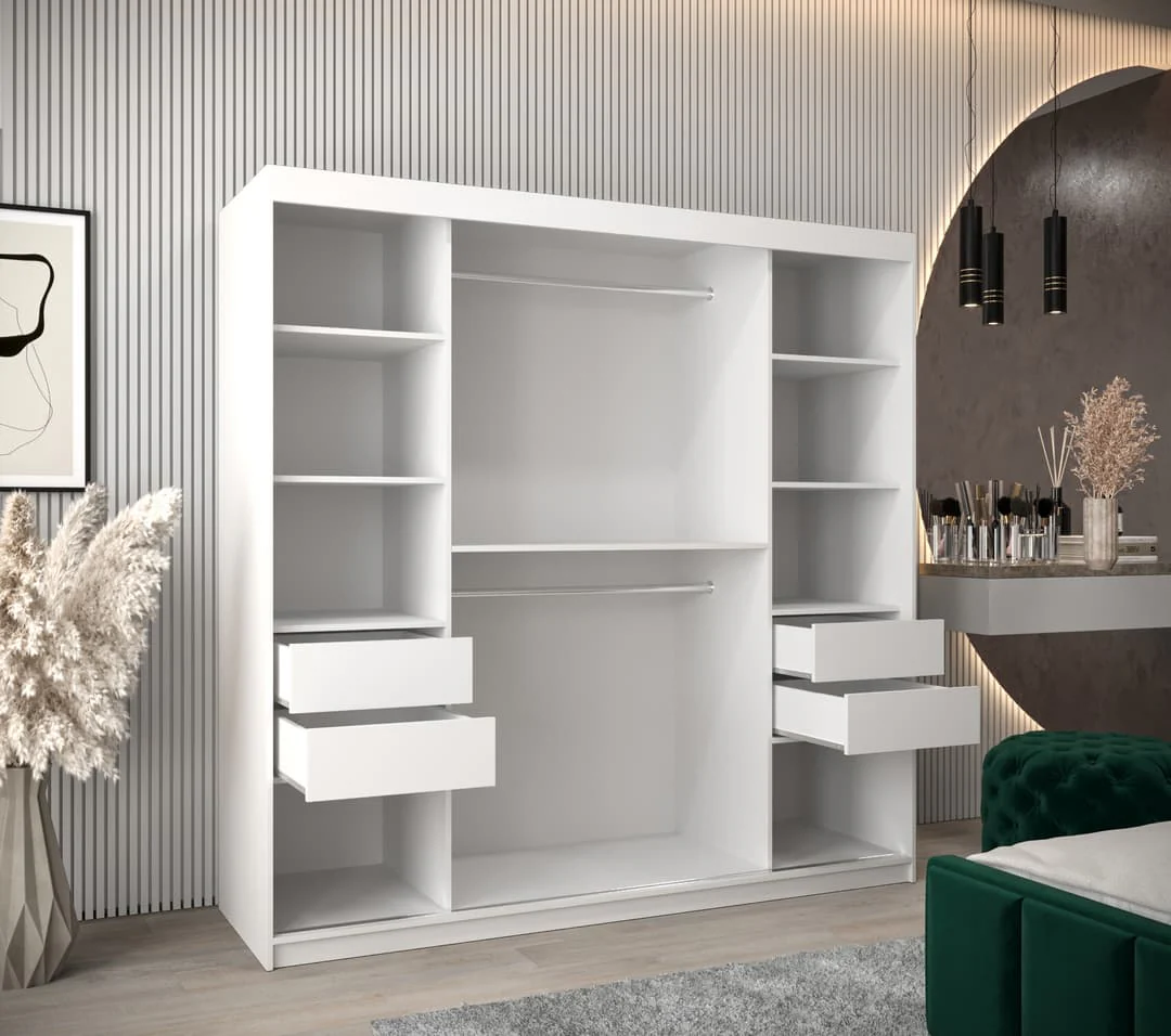 York Sliding Door Wardrobe 200cm - Image 8