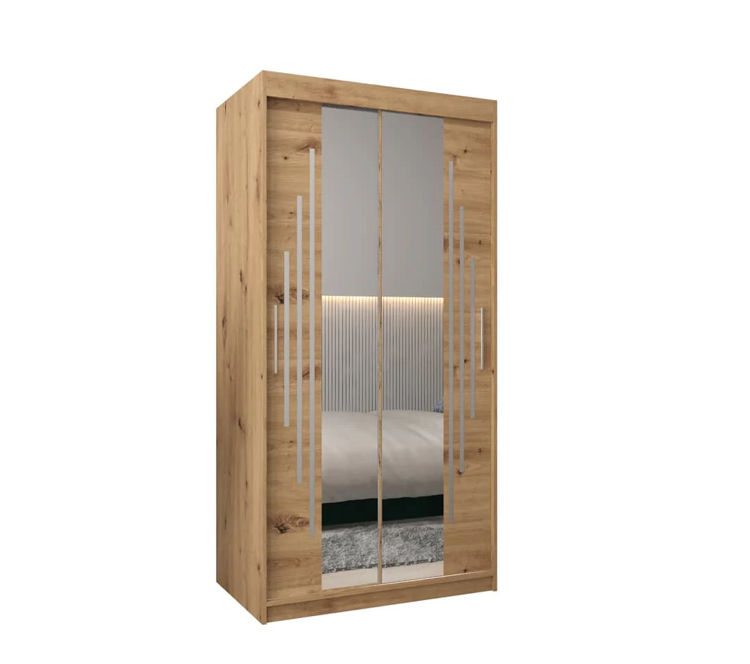 York I Sliding Door Wardrobe 100cm - Image 6