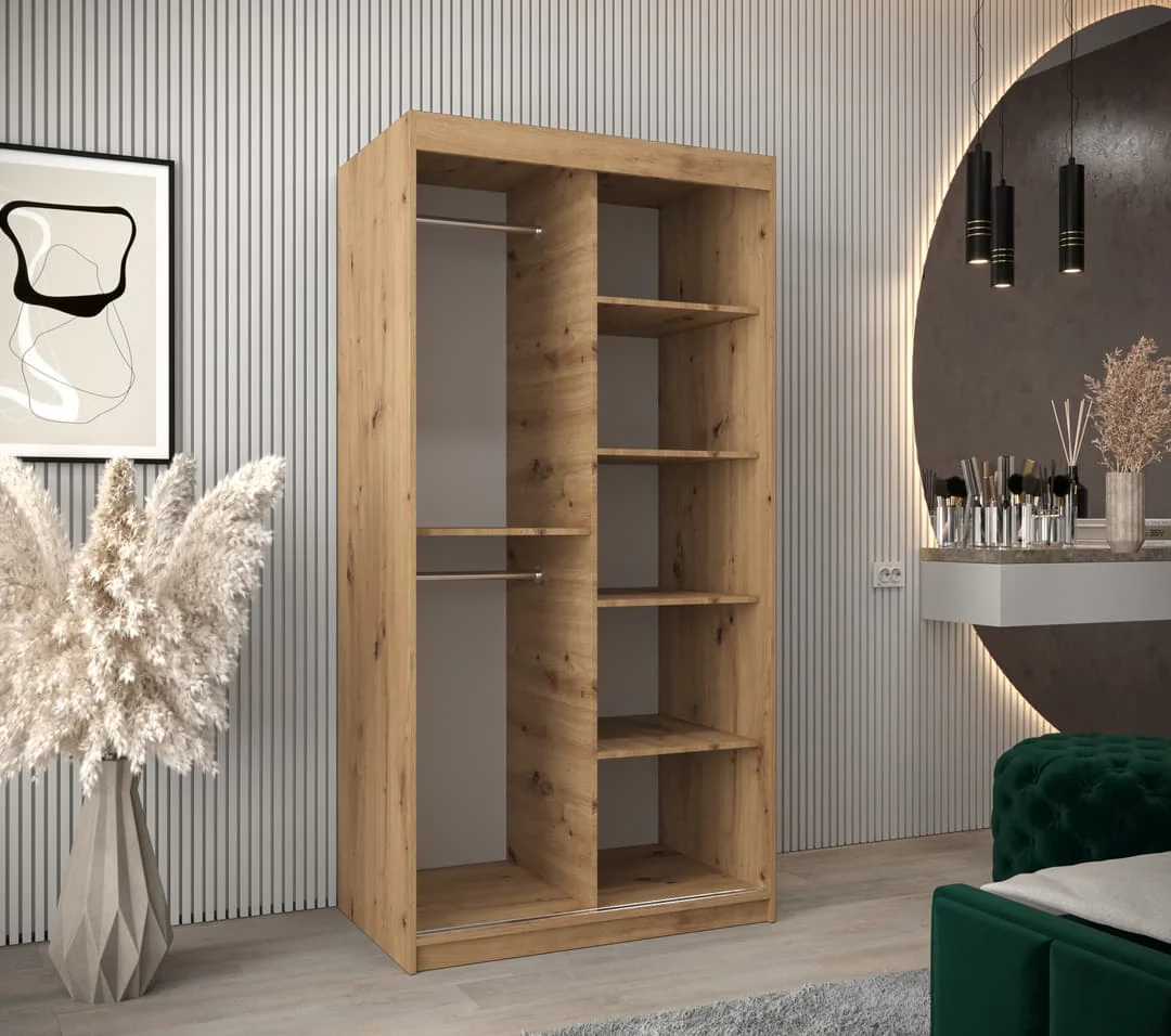 York II Sliding Door Wardrobe 100cm - Image 11